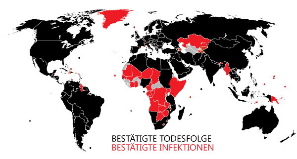 Übersicht globale Infektionsmeldungen